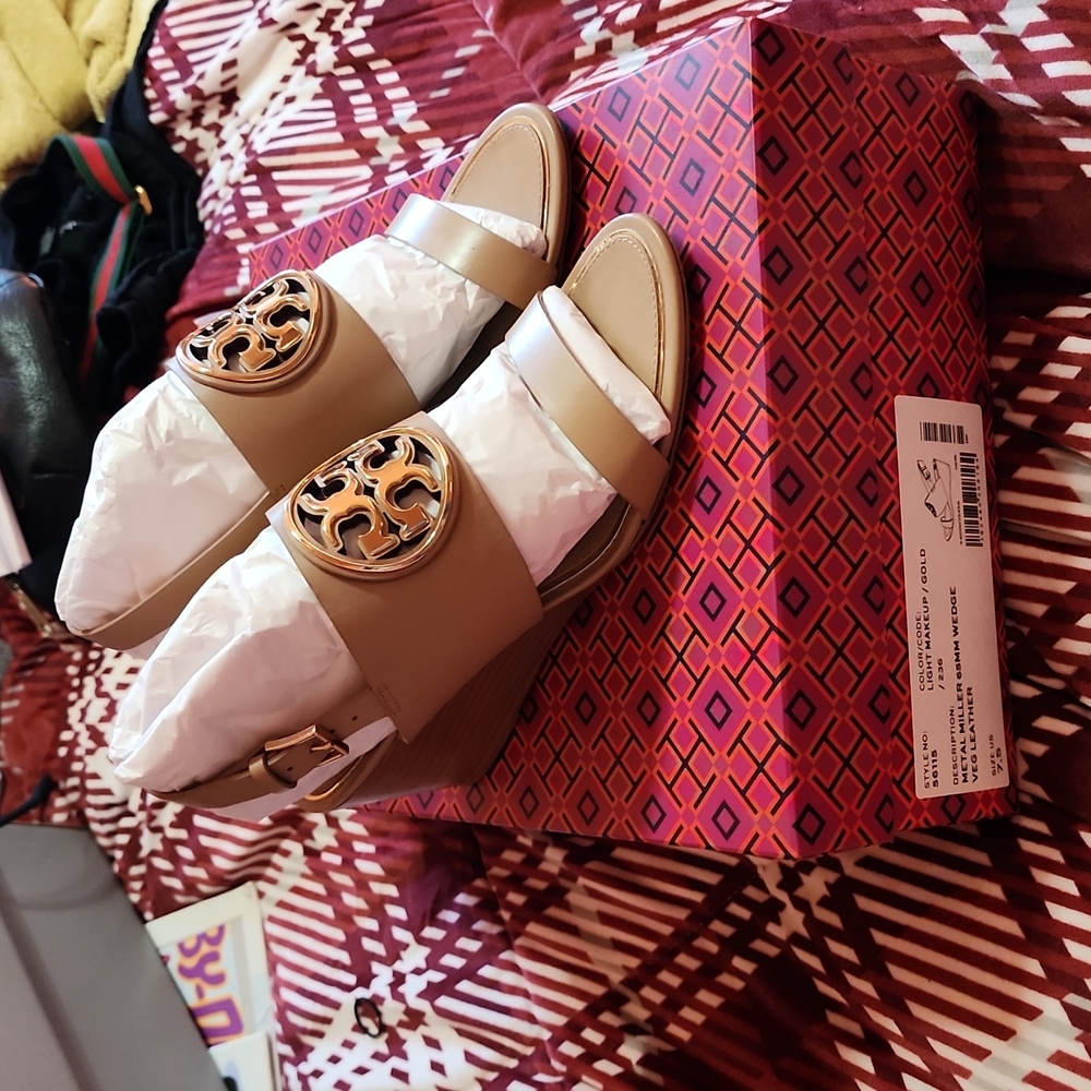 Tory Burch Miller 65MM Wedge VEG Leather
